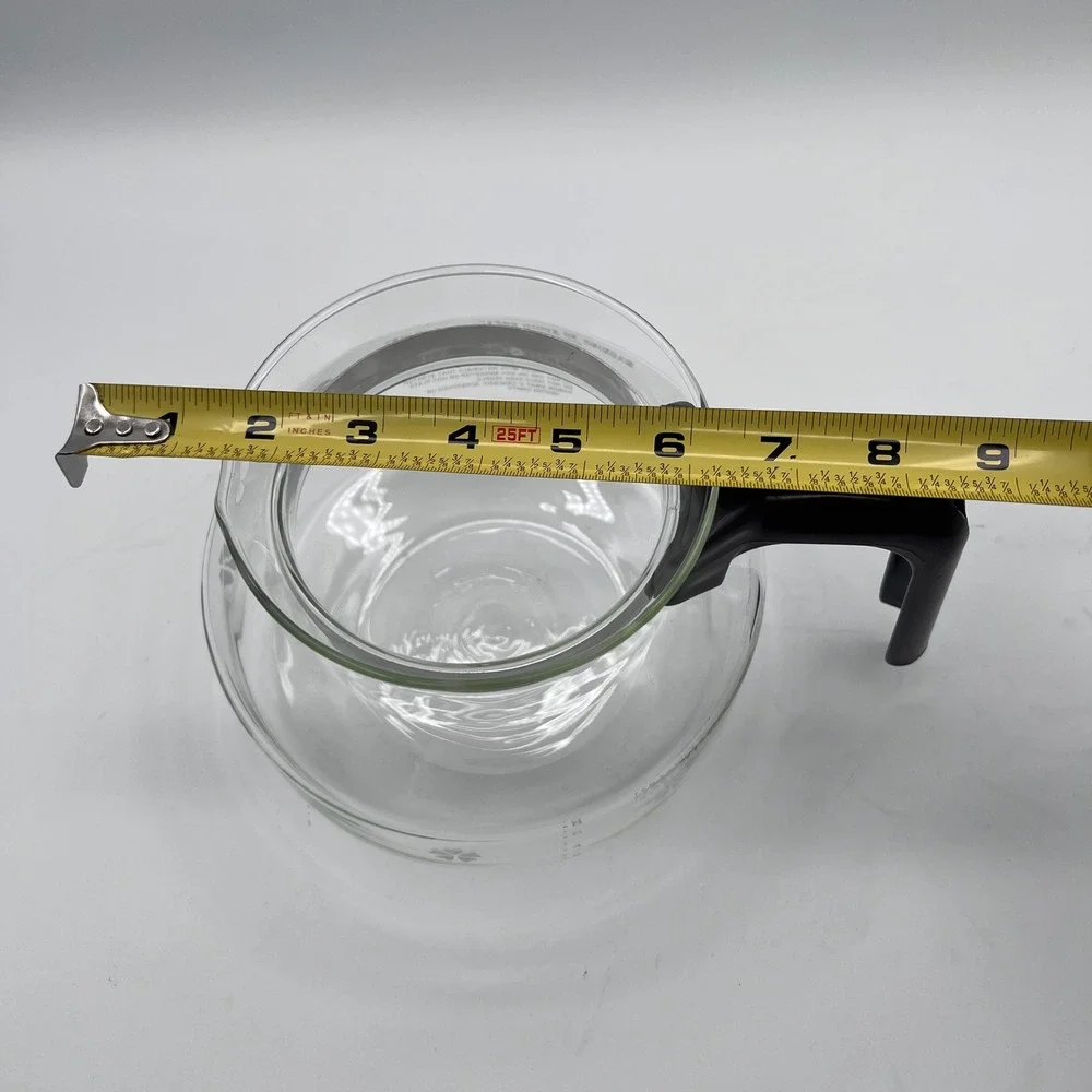 Mr Coffee 10 Cup Glass Replacement Decanter F-122 Carafe with Two Lids Vintage